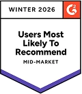 G2: Marketing Automation UsersMostLikely To Recommend Mid-Market Nps